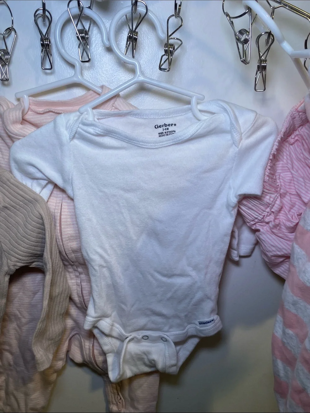 Carter's Pink & Neutral Striped Long-Sleeve Baby Bodysuit Set, with other brands